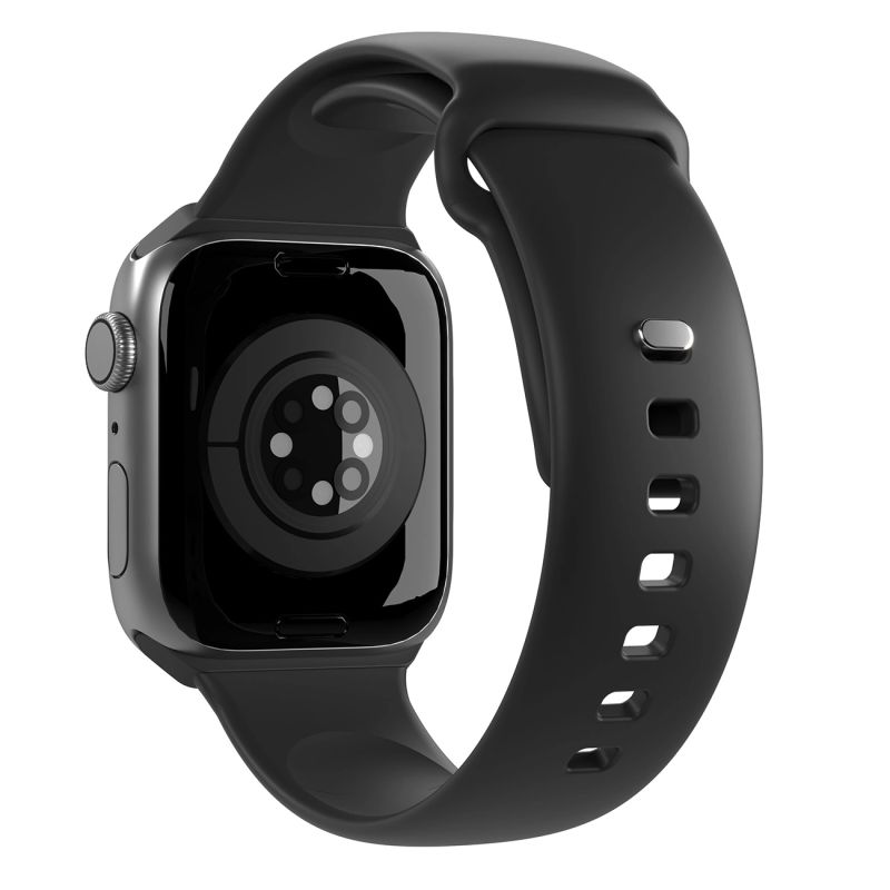 Pasek silikonowy Puro Icon do Apple Watch 42 / 44 / 45 / 49 mm - czarny (2 szt.) - obrazek 3