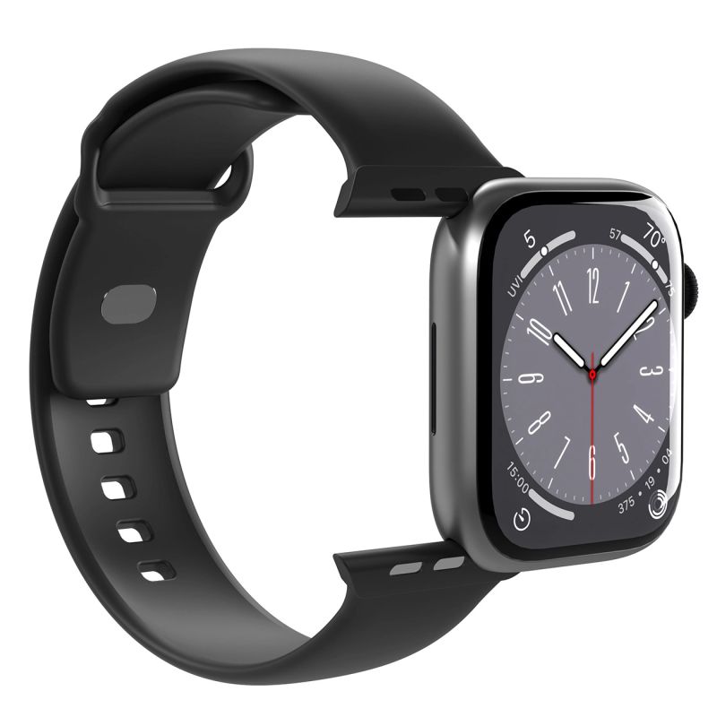 Pasek silikonowy Puro Icon do Apple Watch 42 / 44 / 45 / 49 mm - czarny (2 szt.) - obrazek 4