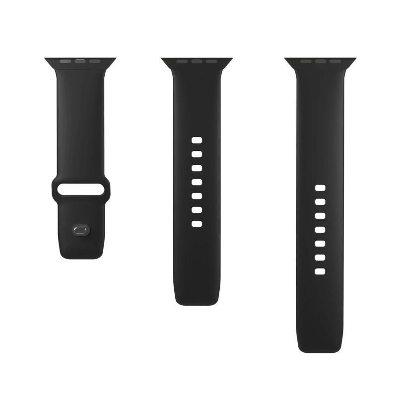 Pasek silikonowy Puro Icon do Apple Watch 42 / 44 / 45 / 49 mm - czarny (2 szt.) - obrazek 5