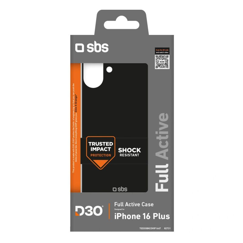 Etui SBS Full Active D3O do iPhone 16 Plus - czarne - obrazek 2