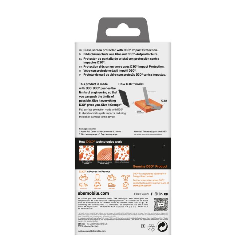 Szkło hartowane SBS Tempered Glass D3O z ramką do iPhone 16 Plus / iPhone 15 Plus - obrazek 3