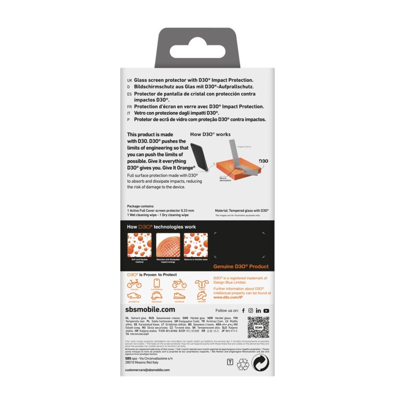 Szkło hartowane SBS Tempered Glass D3O z ramką do iPhone 16 Pro - obrazek 3