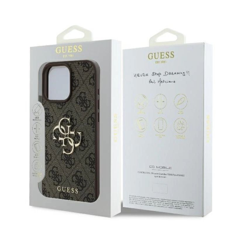 Etui Guess 4G Big Logo na iPhone 16 Pro Max - brązowe - obrazek 8