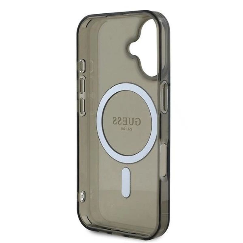 Etui Guess IML Glitter Circle MagSafe na iPhone 16 - czarne - obrazek 7