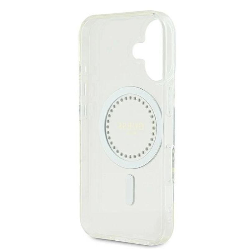 Etui Guess IML Rhinestones MagSafe na iPhone 16 - białe - obrazek 7