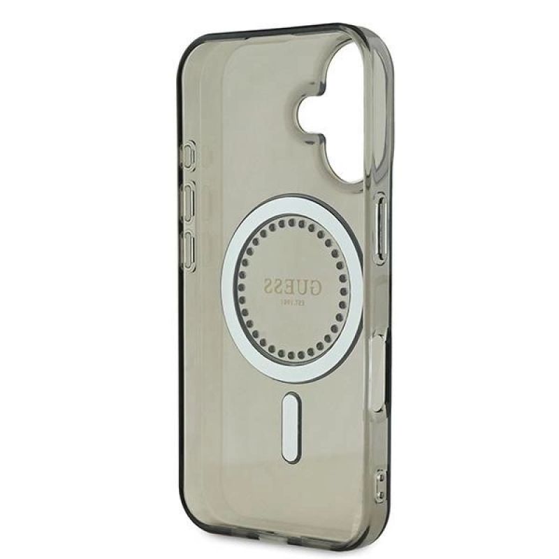 Etui Guess IML Rhinestones MagSafe na iPhone 16 - czarne - obrazek 7