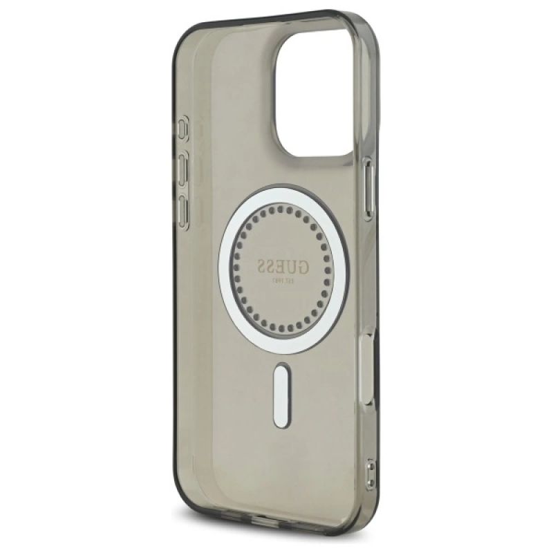 Etui Guess IML Rhinestones MagSafe na iPhone 16 Pro Max - czarne - obrazek 7