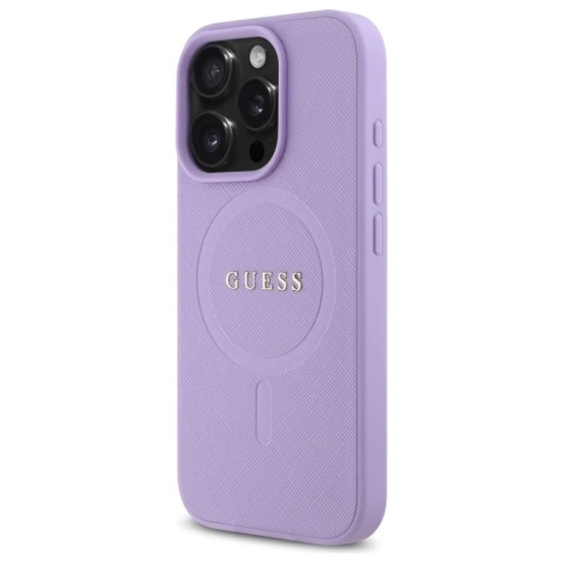 Etui Guess Saffiano MagSafe na iPhone 16 Pro Max - fioletowe - obrazek 2