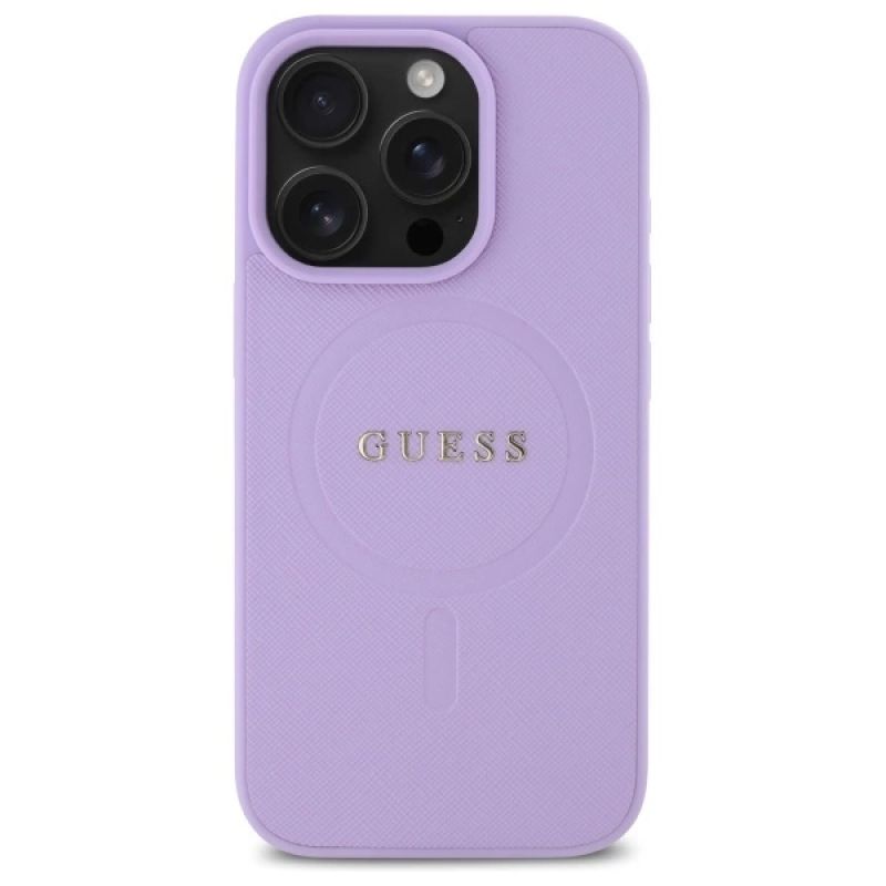 Etui Guess Saffiano MagSafe na iPhone 16 Pro Max - fioletowe - obrazek 3