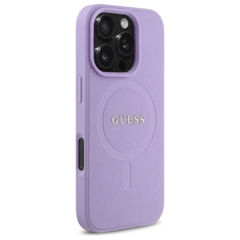 Etui Guess Saffiano MagSafe na iPhone 16 Pro Max - fioletowe - obrazek 4