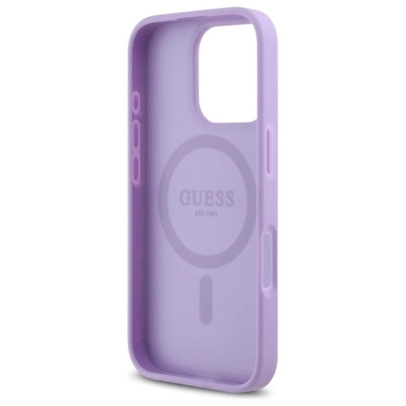 Etui Guess Saffiano MagSafe na iPhone 16 Pro Max - fioletowe - obrazek 7