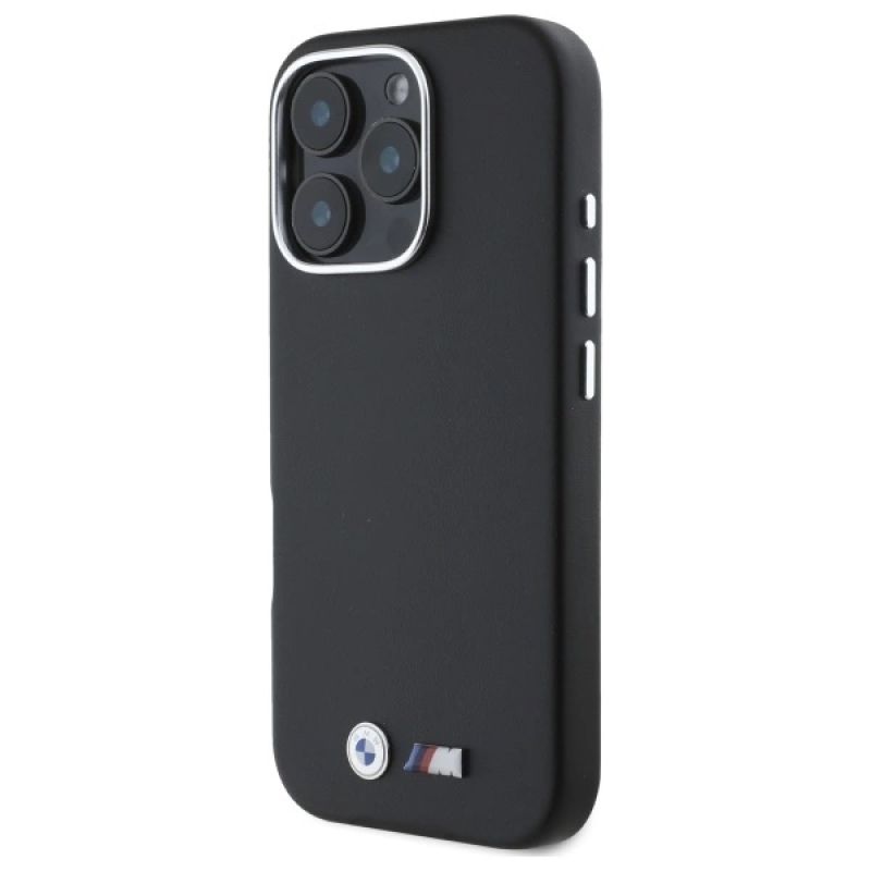 Etui BMW M Smooth Full Wrapped Metal MagSafe na iPhone 16 Pro - czarne - obrazek 2