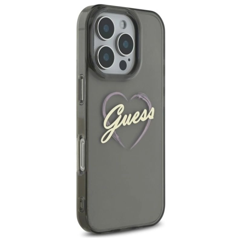 Etui Guess IML Heart na iPhone 16 Pro - czarne - obrazek 4