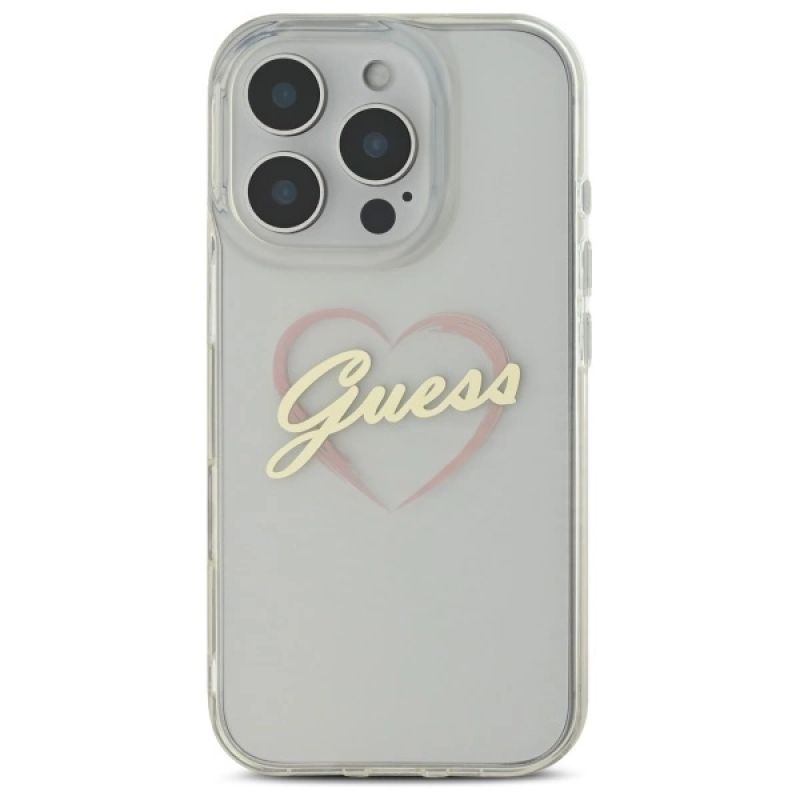 Etui Guess IML Heart na iPhone 16 Pro - przezroczyste - obrazek 3
