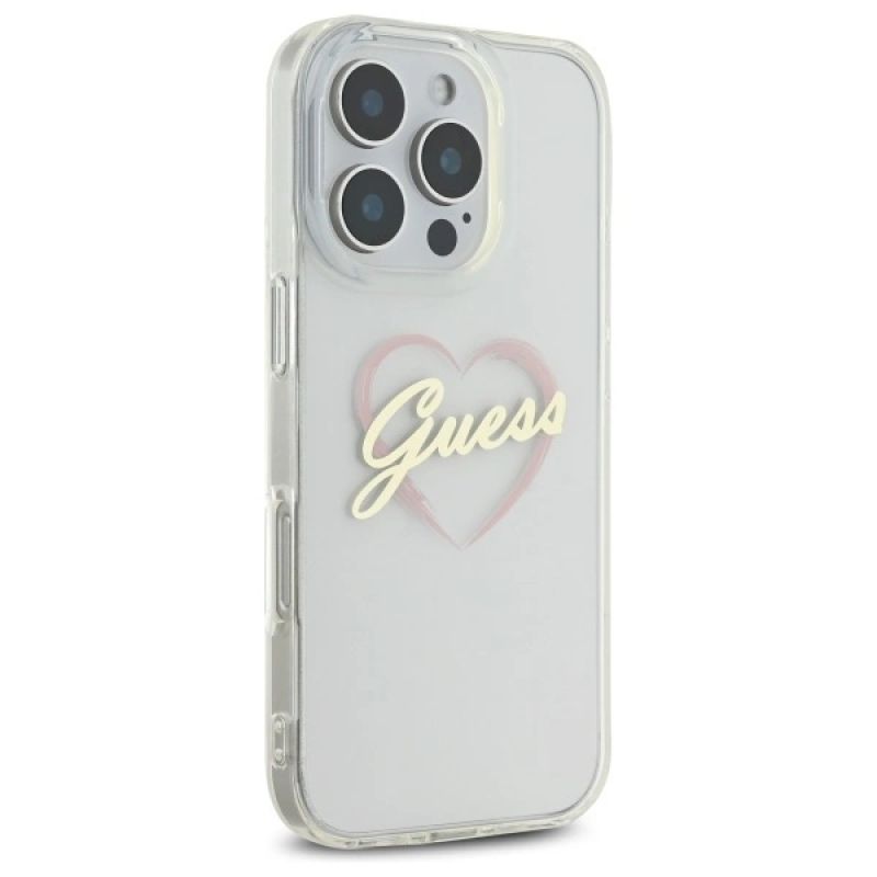Etui Guess IML Heart na iPhone 16 Pro - przezroczyste - obrazek 4