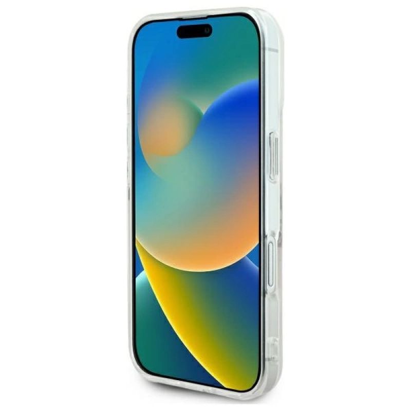 Etui Guess IML Heart na iPhone 16 plus - przezroczyste - obrazek 5