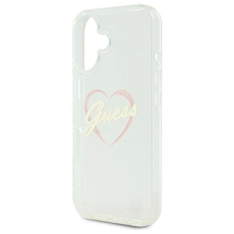 Etui Guess IML Heart na iPhone 16 plus - przezroczyste - obrazek 6