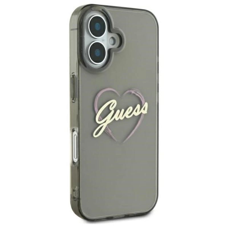 Etui Guess IML Heart na iPhone 16 - czarne - obrazek 4