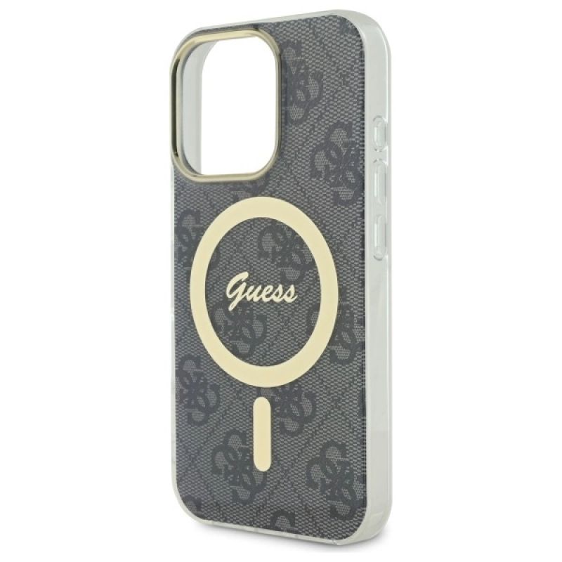 Etui Guess IML 4G MagSafe na iPhone 16 Pro - czarne - obrazek 6