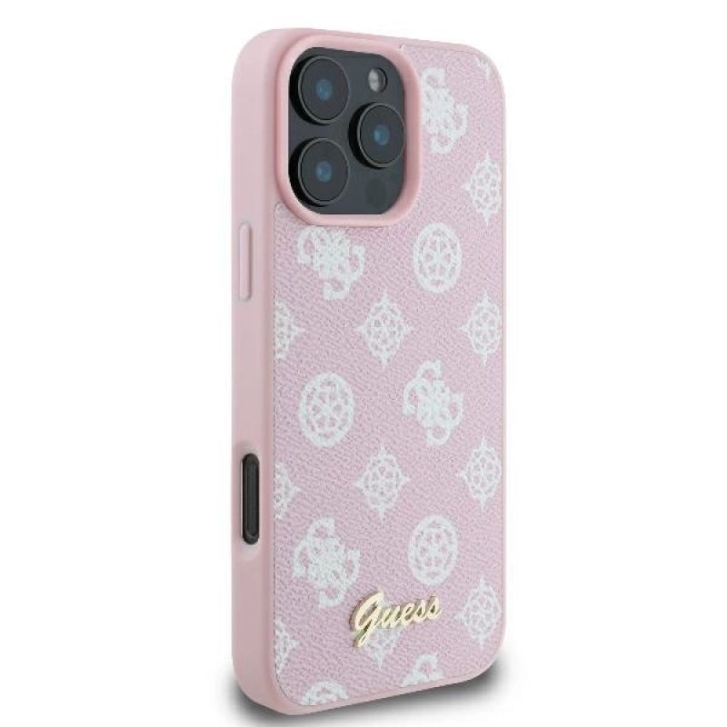 Etui Guess Peony Script Logo MagSafe na iPhone 16 Pro - różowe - obrazek 4