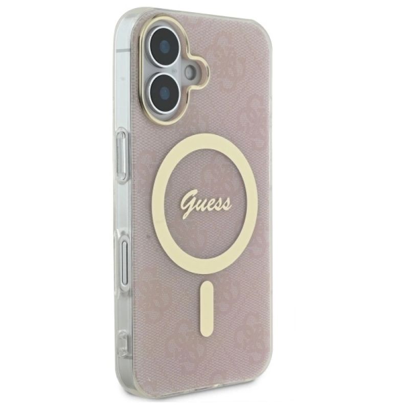 Etui Guess IML 4G MagSafe na iPhone 16 - różowe - obrazek 4