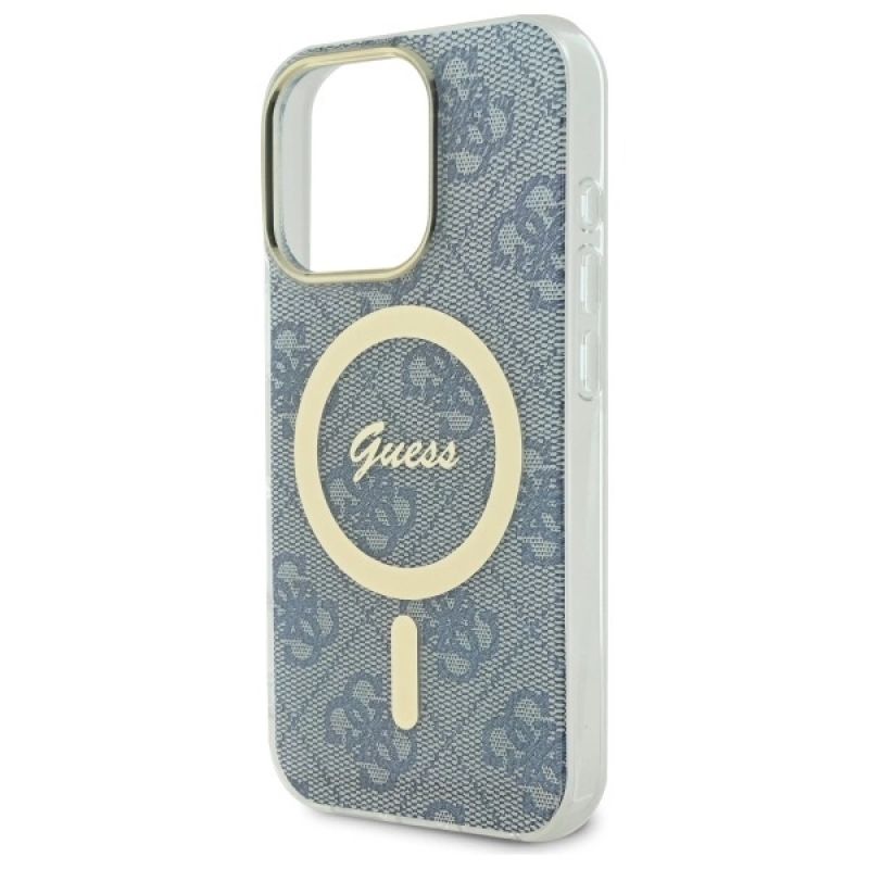 Etui Guess IML 4G MagSafe na iPhone 16 Pro Max - niebieskie - obrazek 6