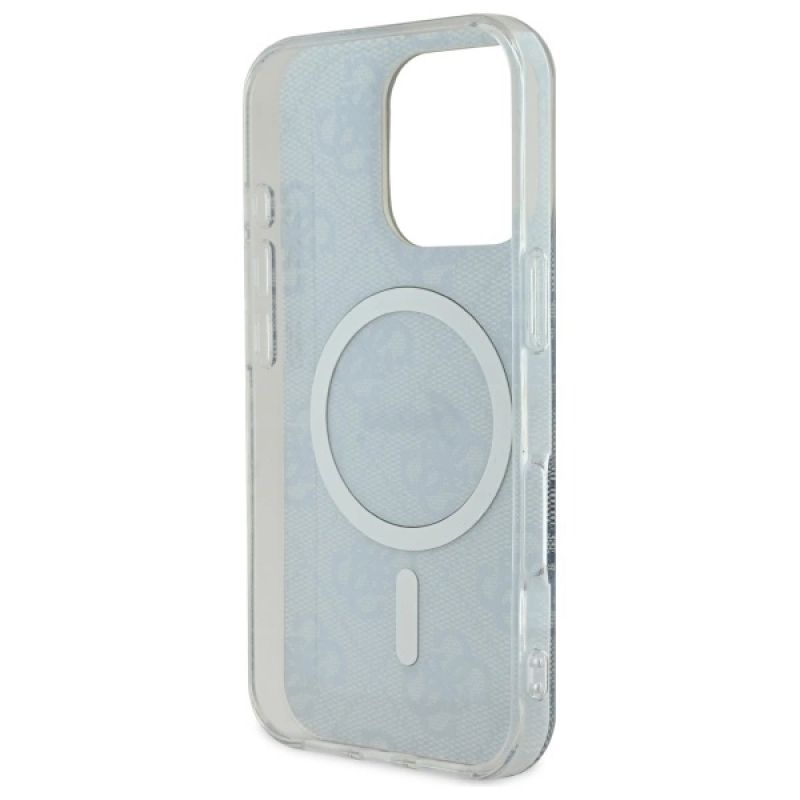 Etui Guess IML 4G MagSafe na iPhone 16 Pro Max - niebieskie - obrazek 7