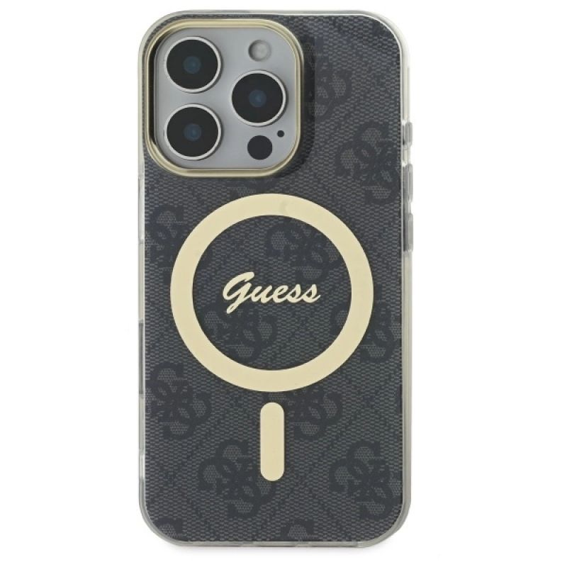 Etui Guess IML 4G MagSafe na iPhone 16 Pro Max - czarne - obrazek 3