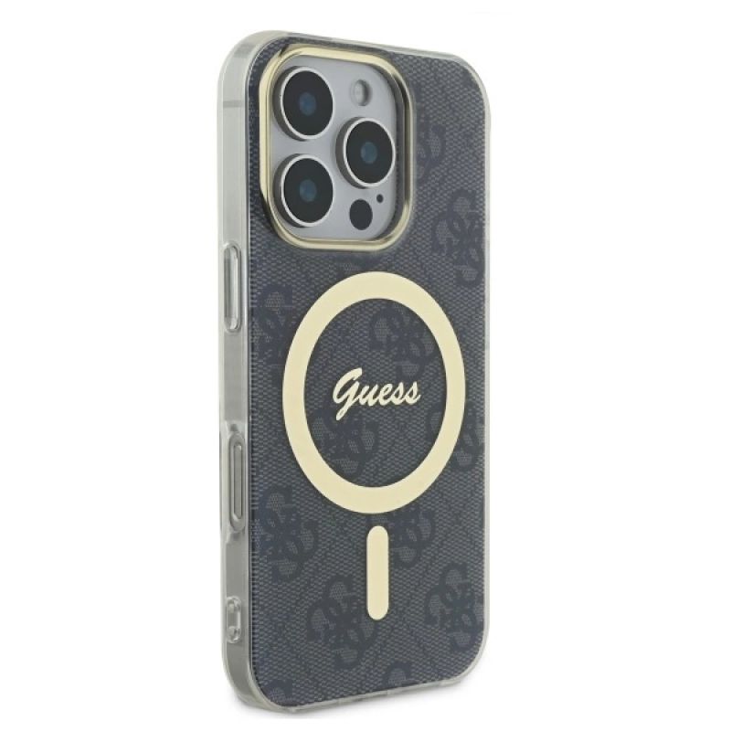 Etui Guess IML 4G MagSafe na iPhone 16 Pro Max - czarne - obrazek 4