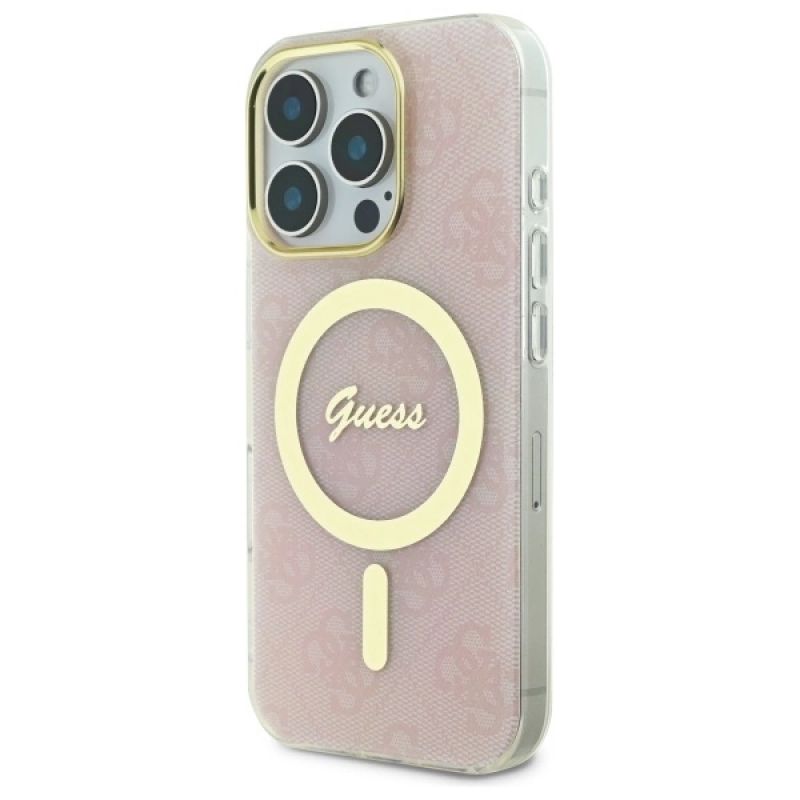 Etui Guess IML 4G MagSafe na iPhone 16 Pro Max - różowe - obrazek 2