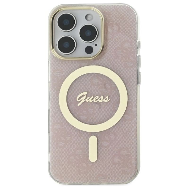 Etui Guess IML 4G MagSafe na iPhone 16 Pro Max - różowe - obrazek 3