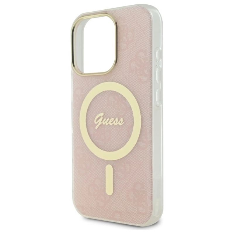 Etui Guess IML 4G MagSafe na iPhone 16 Pro Max - różowe - obrazek 6