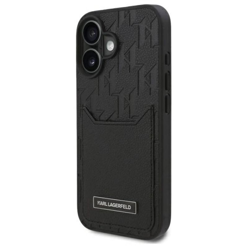 Etui Karl Lagerfeld Cardslots Monogram na iPhone 16 - czarne - obrazek 2