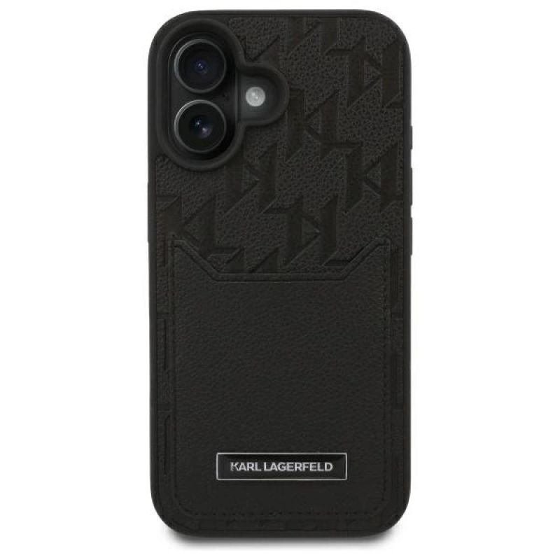 Etui Karl Lagerfeld Cardslots Monogram na iPhone 16 - czarne - obrazek 3