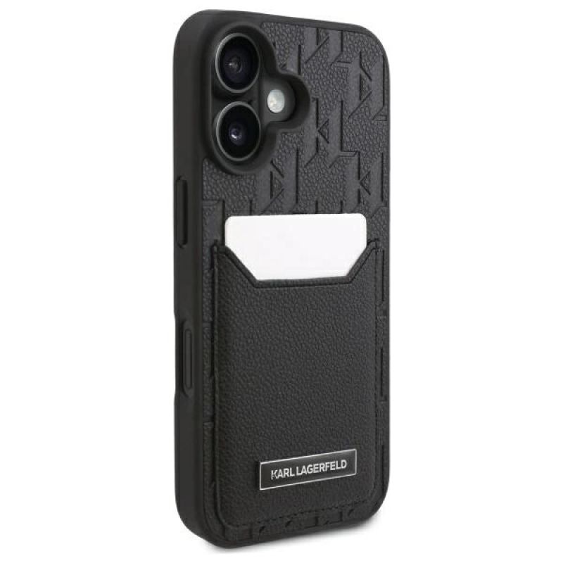 Etui Karl Lagerfeld Cardslots Monogram na iPhone 16 - czarne - obrazek 4