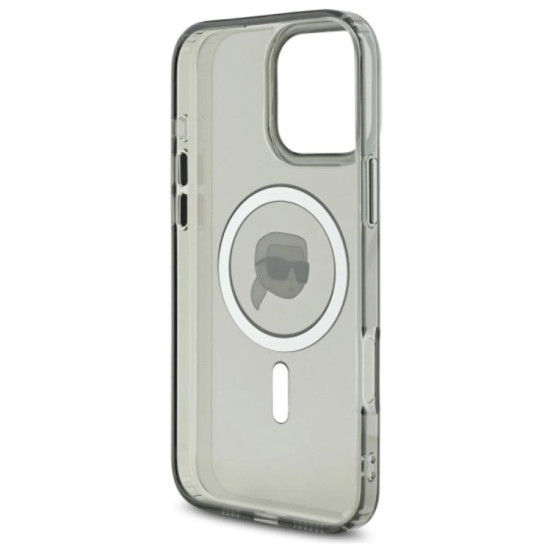 Etui Karl Lagerfeld IML Metal Karl Head MagSafe na iPhone 16 Pro - czarne - obrazek 7