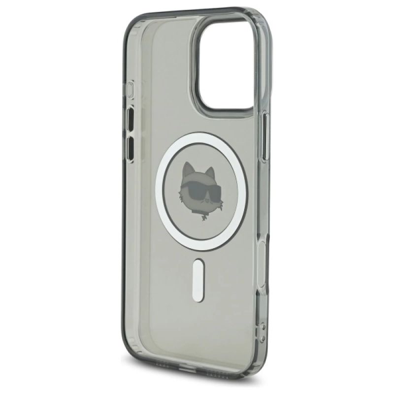 Etui Karl Lagerfeld IML Metal Choupette Head MagSafe na iPhone 16 Pro Max - czarne - obrazek 7