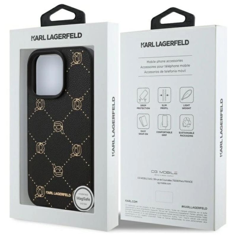 Etui Karl Lagerfeld Magsafe Karl Head na iPhone 16 Pro Max - czarne - obrazek 8