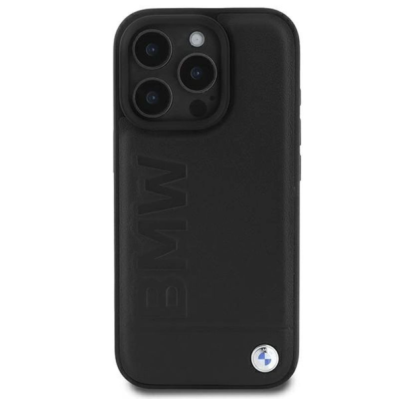 Etui BMW Leather Hot Stamp na iPhone 16 Pro - czarne - obrazek 2