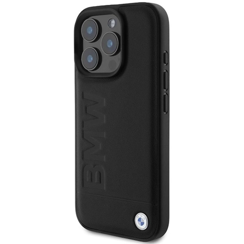 Etui BMW Leather Hot Stamp na iPhone 16 Pro - czarne - obrazek 3