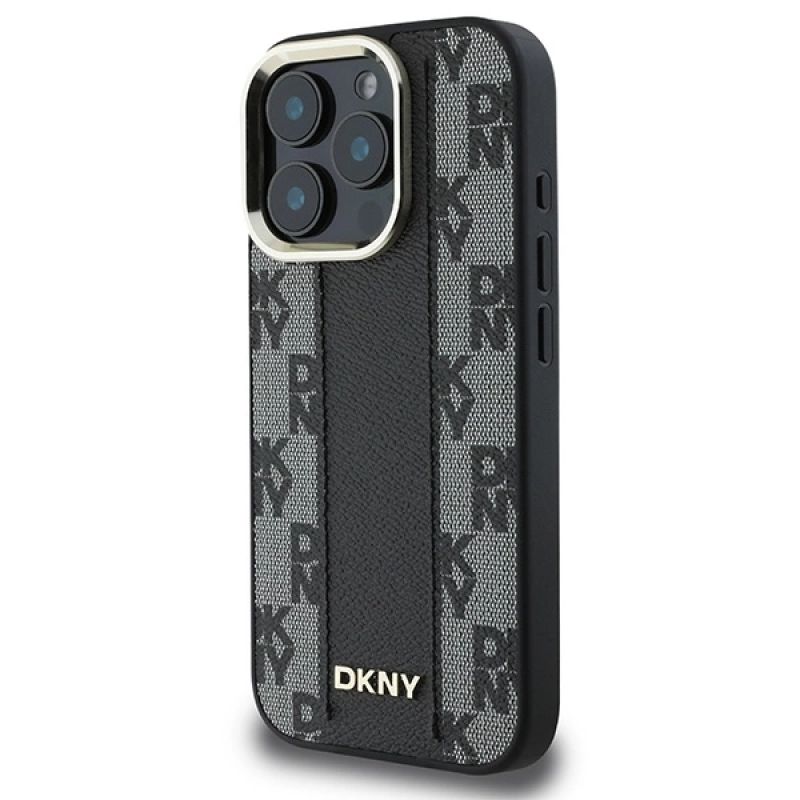 Etui DKNY Checkered Pattern Magsafe na iPhone 16 Pro - czarne - obrazek 2