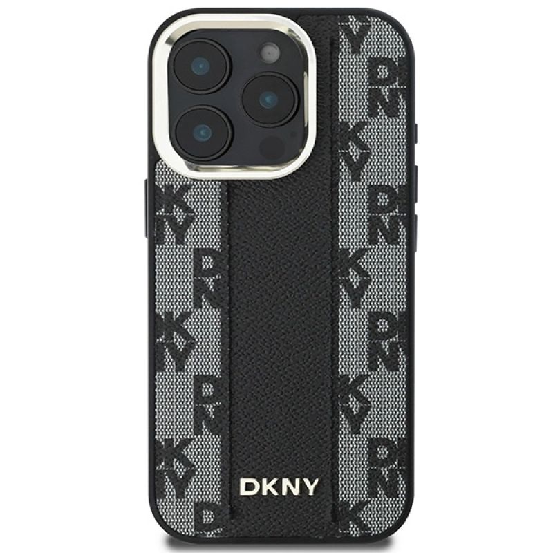 Etui DKNY Checkered Pattern Magsafe na iPhone 16 Pro - czarne - obrazek 3