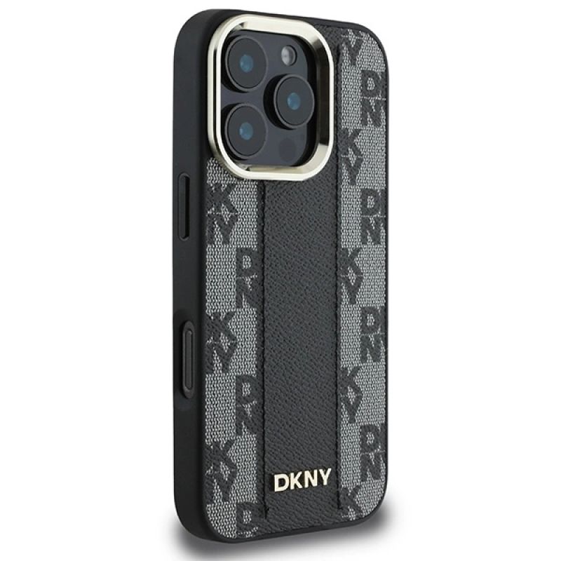 Etui DKNY Checkered Pattern Magsafe na iPhone 16 Pro - czarne - obrazek 4