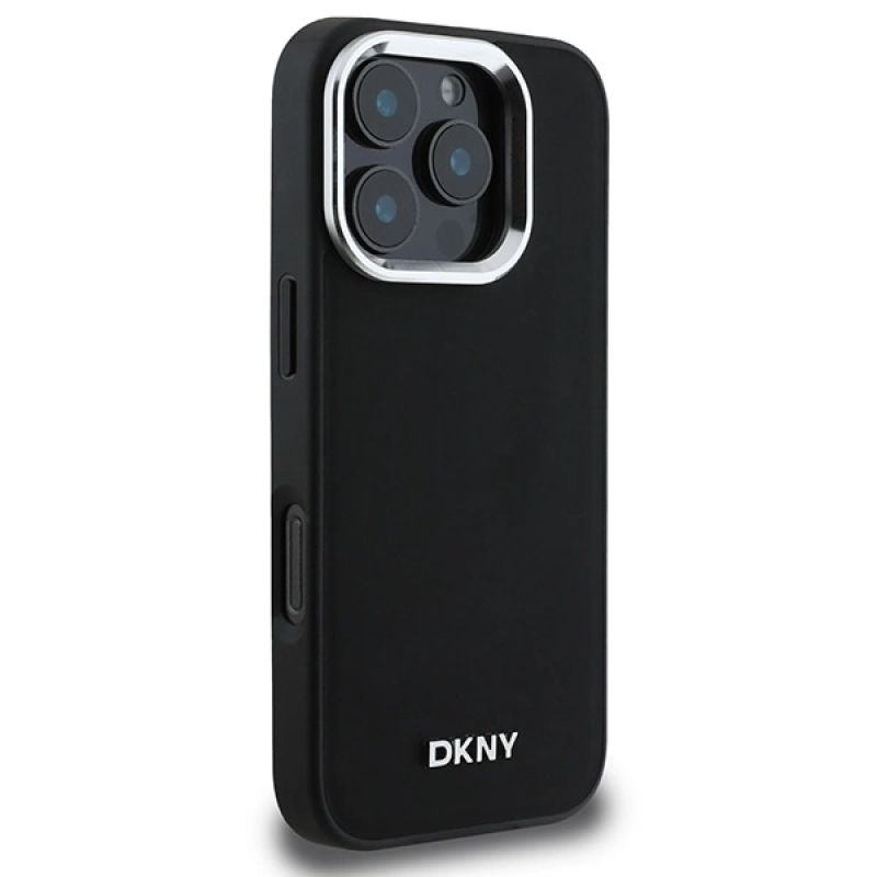 Etui DKNY Plain Silver Logo MagSafe na iPhone 16 Pro - czarne - obrazek 4