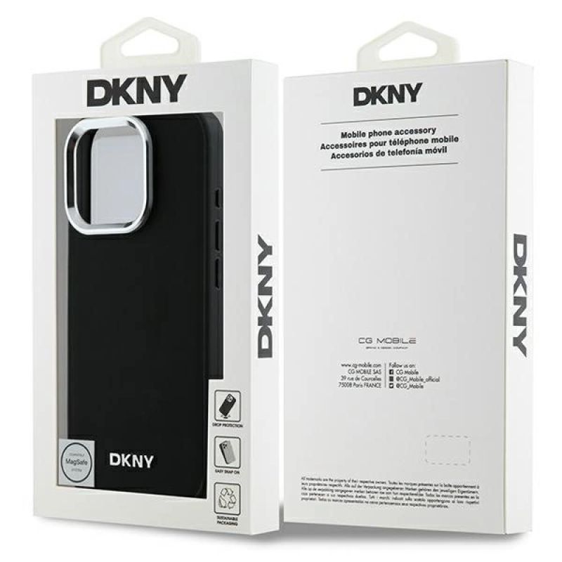 Etui DKNY Plain Silver Logo MagSafe na iPhone 16 Pro - czarne - obrazek 8