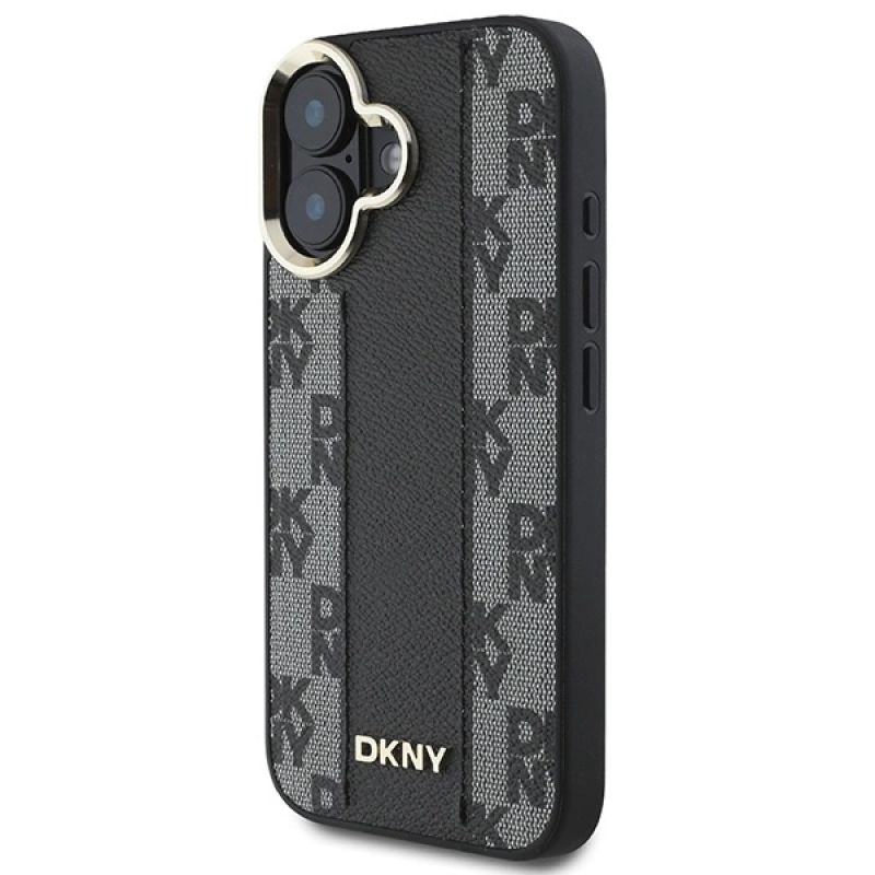 Etui DKNY Checkered Pattern Magsafe na iPhone 16 - czarne - obrazek 2