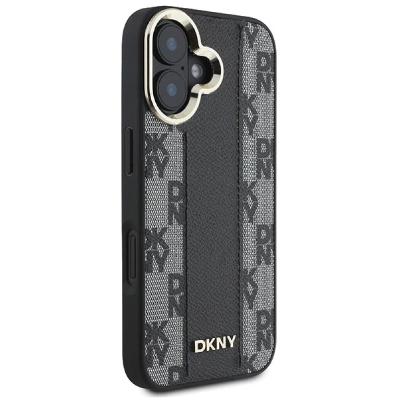 Etui DKNY Checkered Pattern Magsafe na iPhone 16 - czarne - obrazek 4