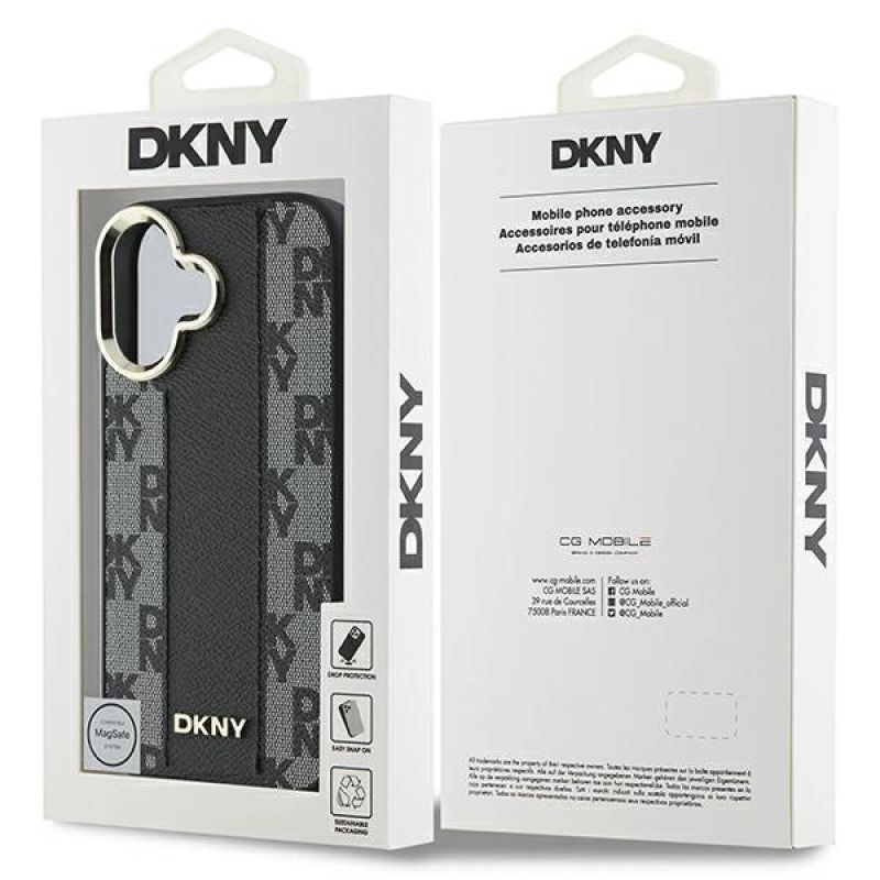 Etui DKNY Checkered Pattern Magsafe na iPhone 16 - czarne - obrazek 8