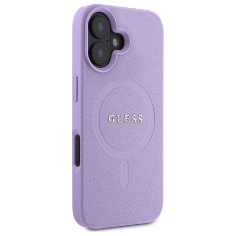Etui Guess Saffiano MagSafe na iPhone 16 - fioletowe - obrazek 4