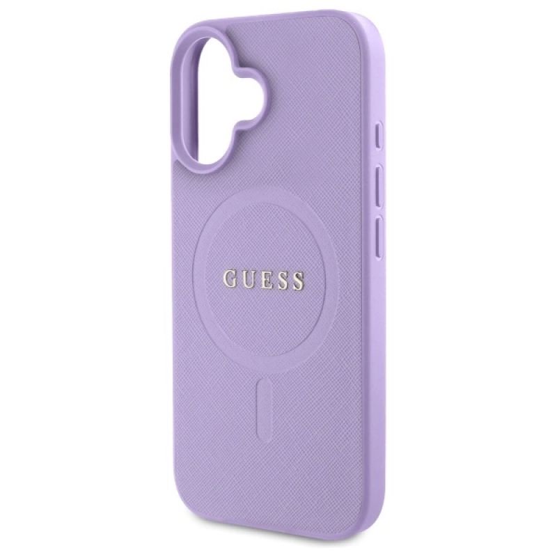 Etui Guess Saffiano MagSafe na iPhone 16 - fioletowe - obrazek 6